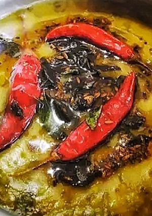 A picture of Dal palak.