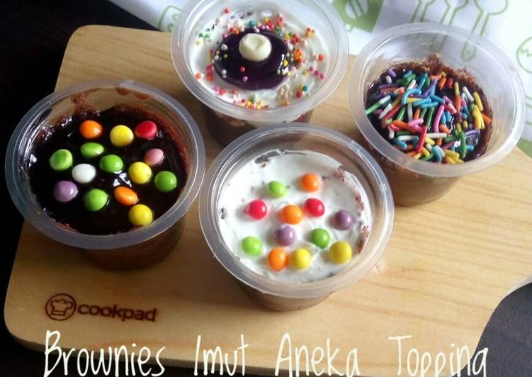 Langkah Mudah untuk Menyiapkan Brownis Imut aneka topping, Bisa Manjain Lidah
