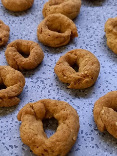A picture of Cereal Tarallini with Sourdough Starter.