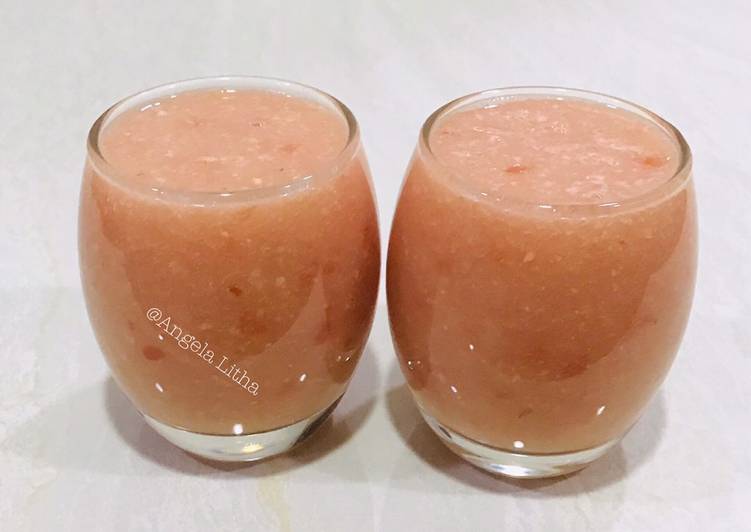 Langkah Mudah untuk Menyiapkan Jus orange dan tomat cherry, Bisa Manjain Lidah