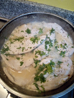 Una foto de Bifes de pollo a la crema