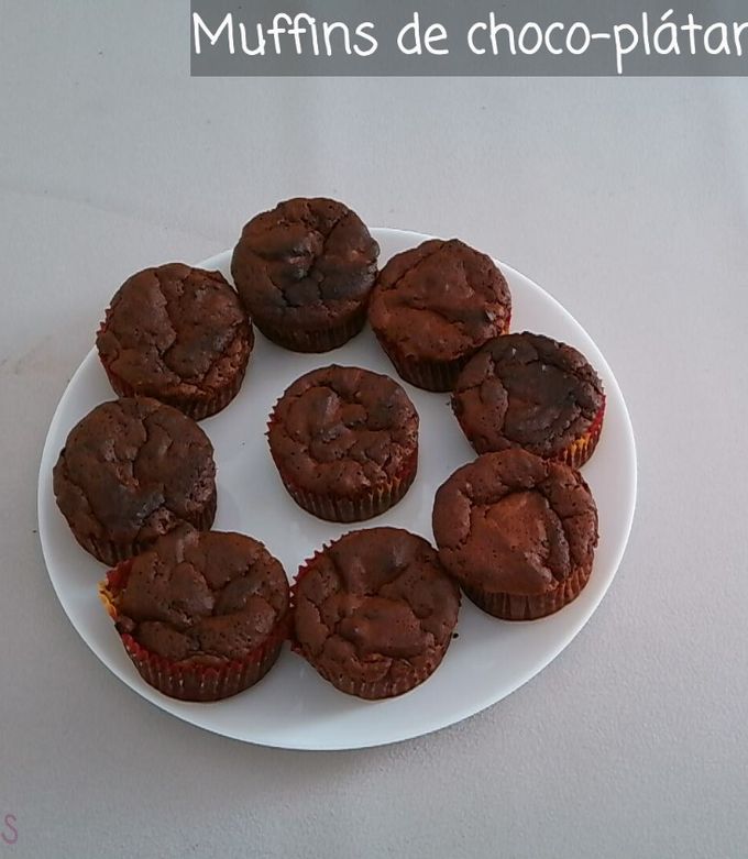 Foto principal de Brownie muffins de nueces y plátano (sin gluten)