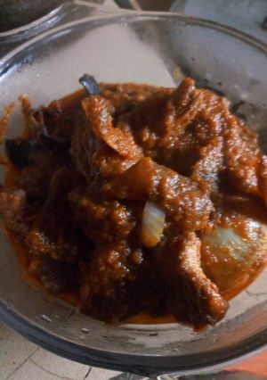 A picture of Ayamase (Ofada stew).