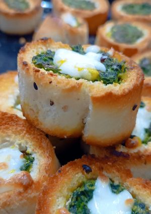 عکسی از دستور کوکو سبزی با نان باگت مجلسی