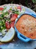 Parmentier de daurade avec une purée de légumes