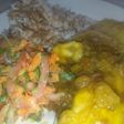 Carne guisada y ensalada