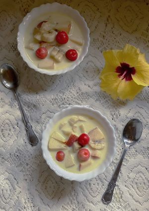 A picture of Vrat Ka Fruit Custard.