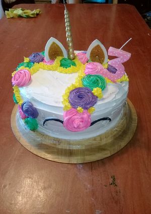 Una foto de Torta unicornio