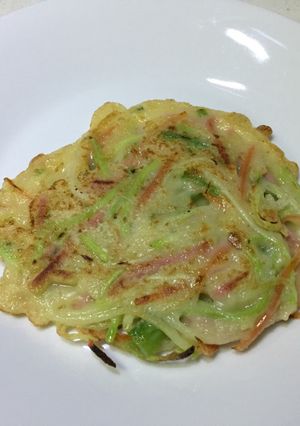 A picture of Vegetable pancakes.