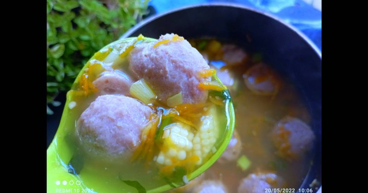 Resep Sup Bakso Wortel Jagung Muda Oleh Dsrahmawati Cookpad