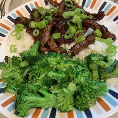 A picture of Beef and broccoli.