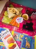 Sweet chilli chicken wrap and heart shaped cucumbers#mylunchboxideas