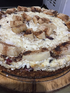 Una foto de Tarta de ricota y manzana
