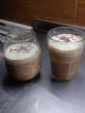 Milkshake de chocolate alto en proteínas