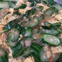 A picture of Stir fry chinese okra.