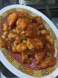 Chicken and Prawn salted egg yolks (Ayam Udang dimasak saus telur asin)