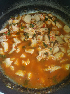 Una foto de Pechuga de pollo guisada