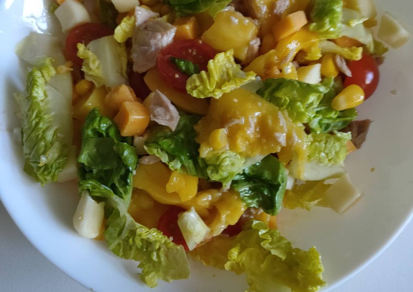 Ensalada de mango, dulce-salada