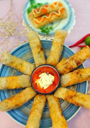 Hình của món Cơm nguội cuốn.