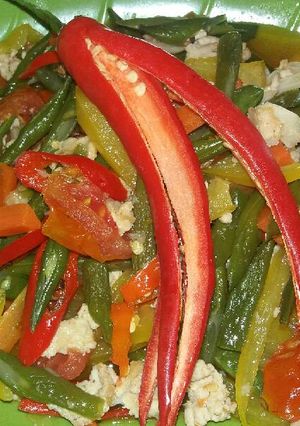 Foto resep Tumis buncis, wortel dan ayam