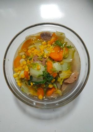 Foto resep Tumis sawi putih wortel jagung