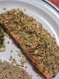 Salmón con almendras y cebollín