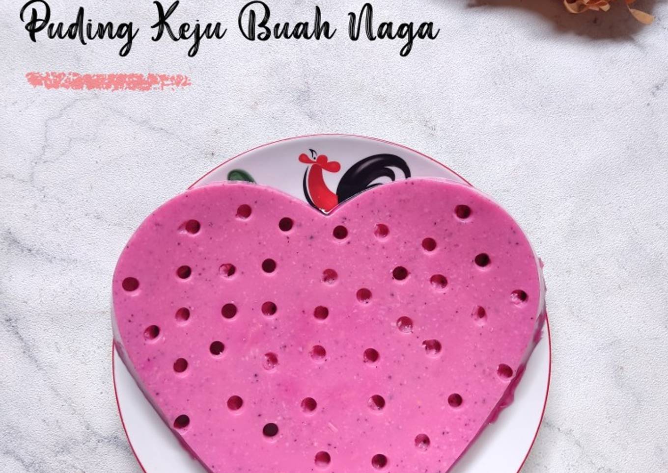 Puding Keju Buah Naga