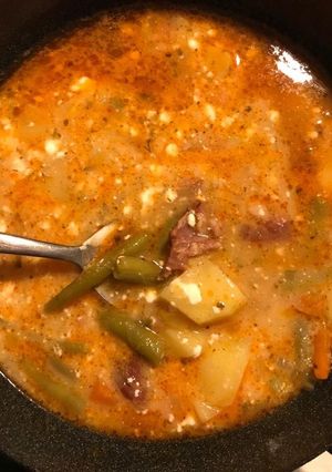 O poză a rețetei Ciorbă de legume cu afumătură🍲.