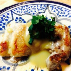A picture of Grilled chicken with vinegar and miso (tori no amamiso sauce).