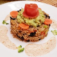 Mexican rice A picture of Mexican rice.