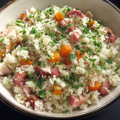 A picture of Pork Speck Takikomi Gohan.