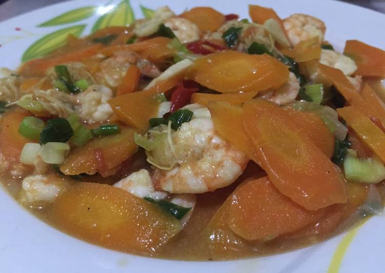 Resep Tumis Wortel Udang, Lezat