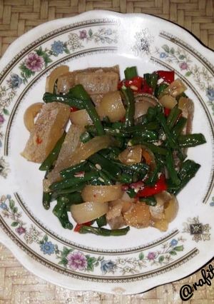 Foto resep Oseng kulit, kacang panjang