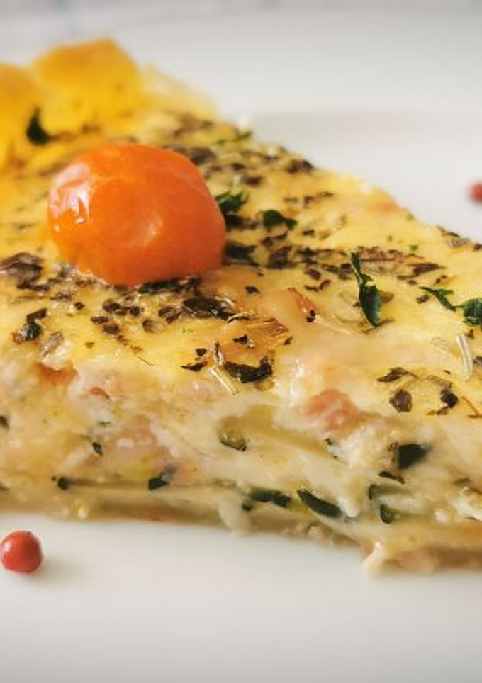 Una foto de Quiche Provenzal, de Verduras con Bacon y Jamón York