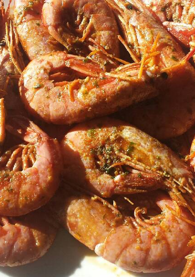 Una foto de Gambas estilo Cubano