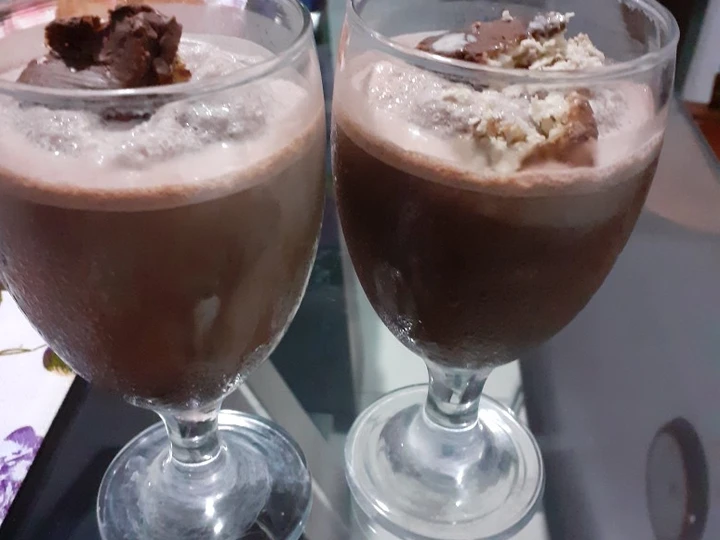 Cara Mudah Membikin Resep Ice blend beng beng susu yang Enak Banget Anti Ribet, Mantap