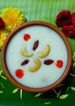 A picture of Semolina kheer/ Rava payasam.