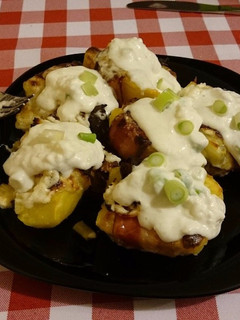 Grillezett sajtos burgonya vulkán recept fotója