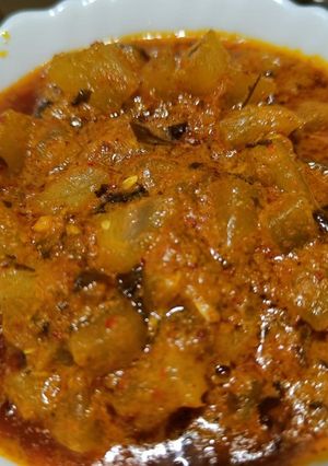 A picture of Cucumber (kheera) ki sabzi.