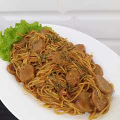 152. Spaghetti Nyemek Topping Bakso-レシピのメイン写真