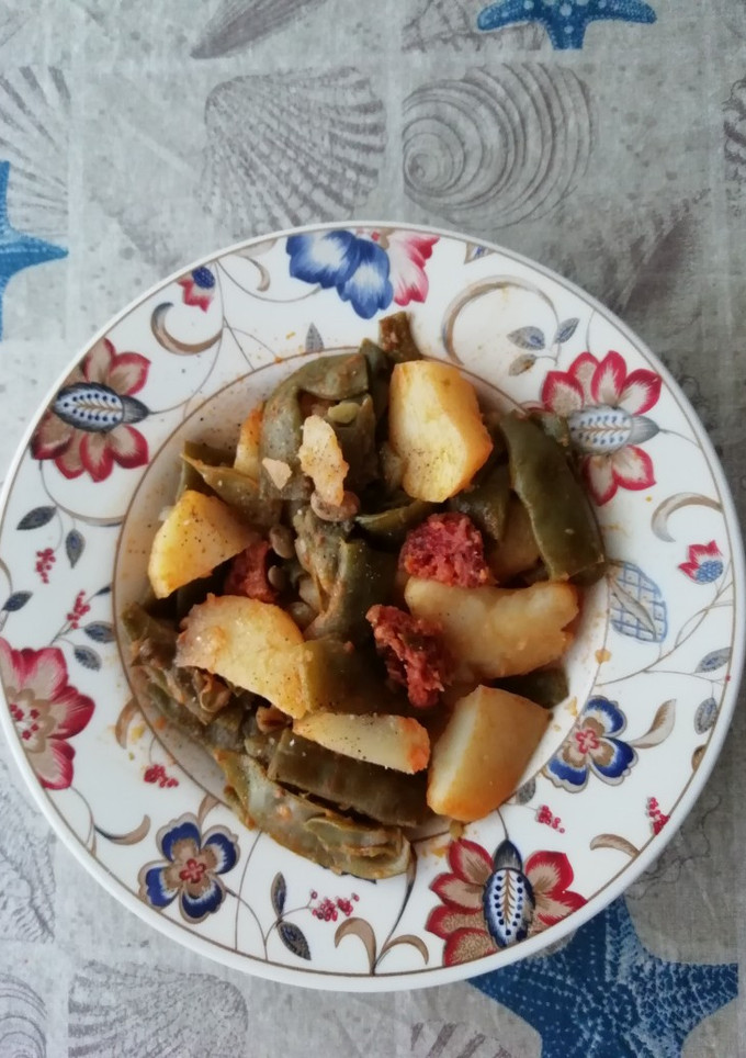 Una foto de Judías verdes con patatas