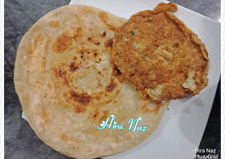 How to Make Homemade Egg and Lachaay dar Paratha