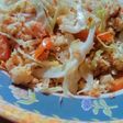 Cassava granules salad
