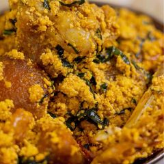 A picture of #canzona2 Egusi soup and more.