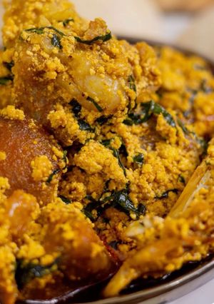 A picture of #canzona2 Egusi soup and more.