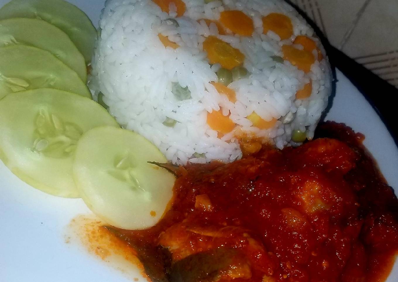 Vegetable rice and stew