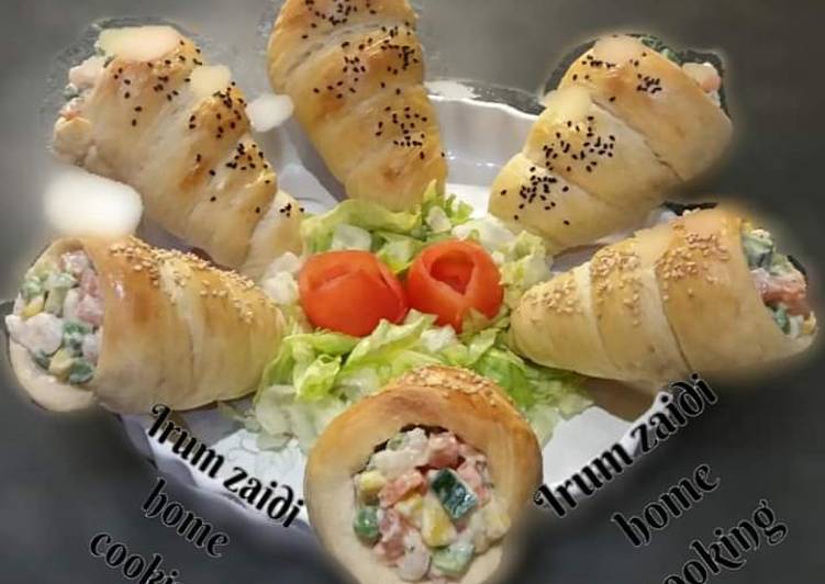 Recipe of Any-night-of-the-week 🥗🍦Salad Bread Cones🍦🥗