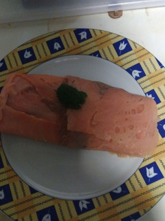 Una foto de Pudin rápido de salmón