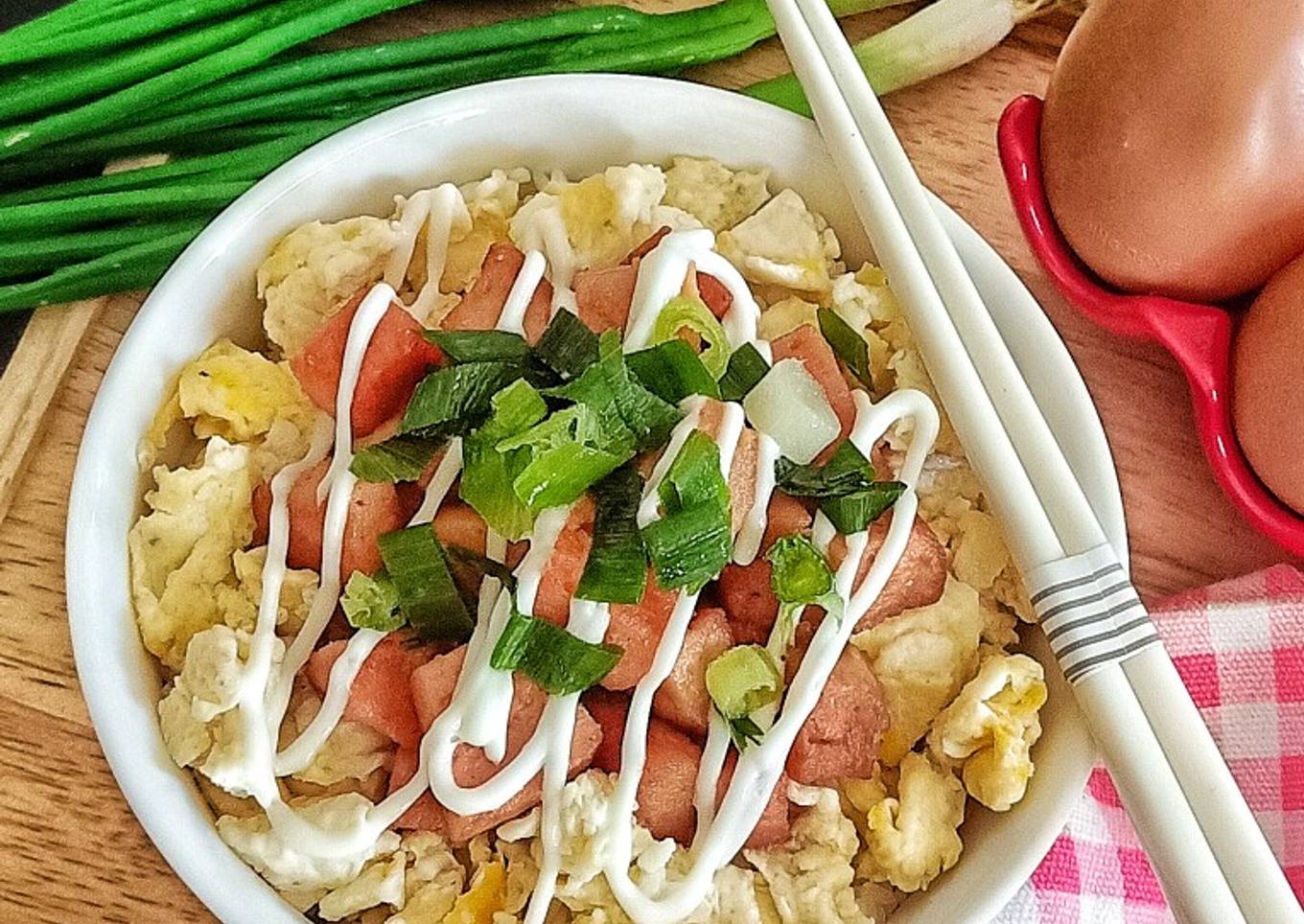 Egg Spam Mayo Rice