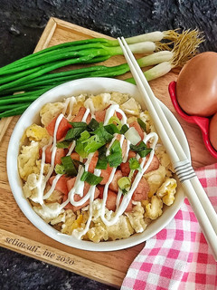Foto resep Egg Spam Mayo Rice